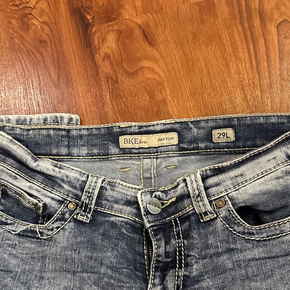 BKE Medium Blue Straight Leg Jeans - Picture 2 of 6